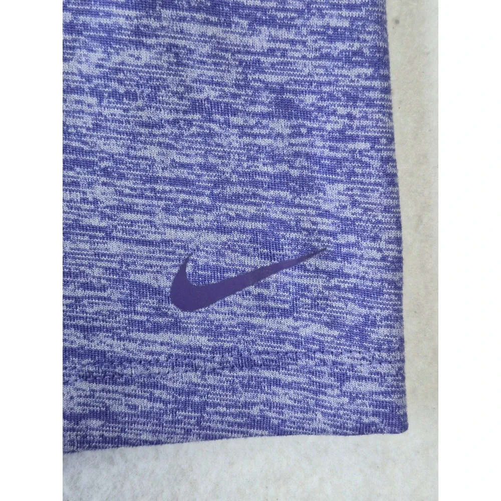 Nike Dri-FIT Womens Purple Space Dye Heathered Tank Top Large 643365-526